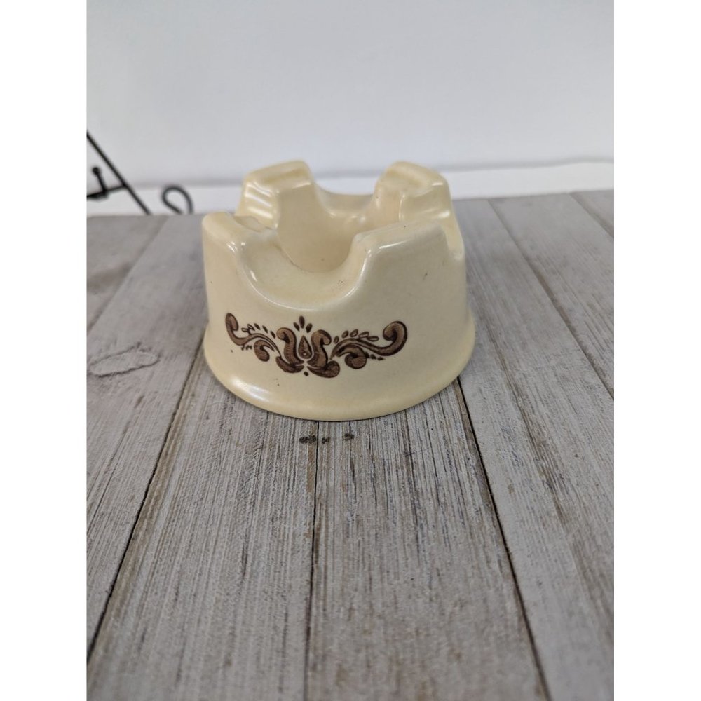 Pfaltzgraff Village Butter Warmer Base ONLY Tan Brown 4 1/4" by 2 1/2"